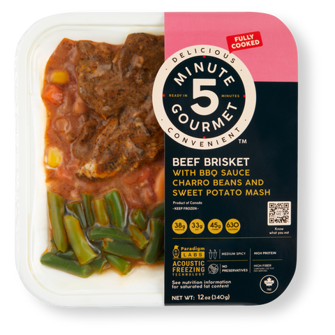 Beef Brisket with BBQ Sauce, Charro Beans & Sweet Potato, 12 oz