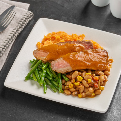 Beef Brisket with BBQ Sauce, Charro Beans & Sweet Potato, 12 oz