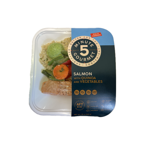 Salmon with Quinoa, Italian Herb Sauce and Vegetables, 12 oz