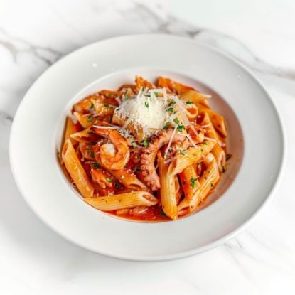 Picture of Shrimp and Octopus Pasta with Tomato Sauce, 12 oz